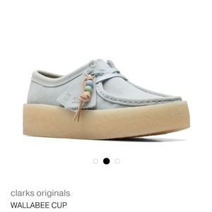 Clarks Wallabee Cup Blue Suede Size 9/EU 40